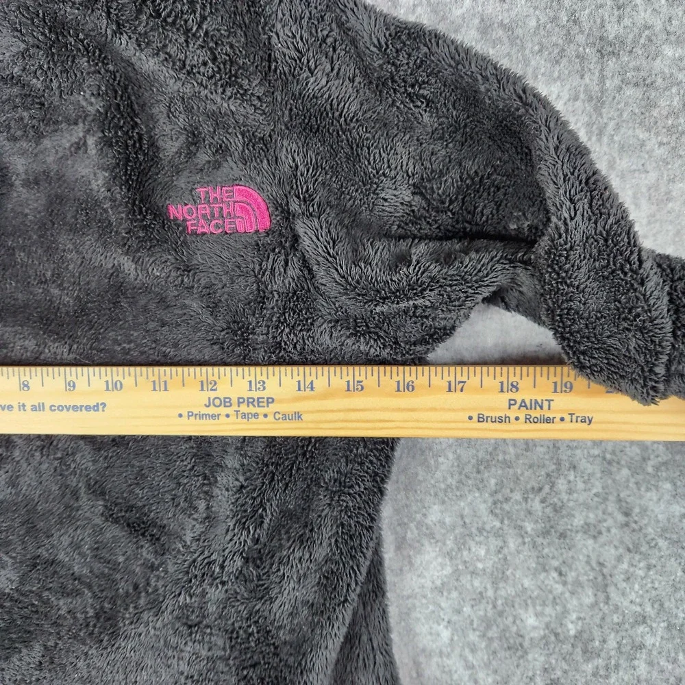 The North Face Osito Fleece Jacket Girls M Black Pink Full Zip Warm Soft Coat